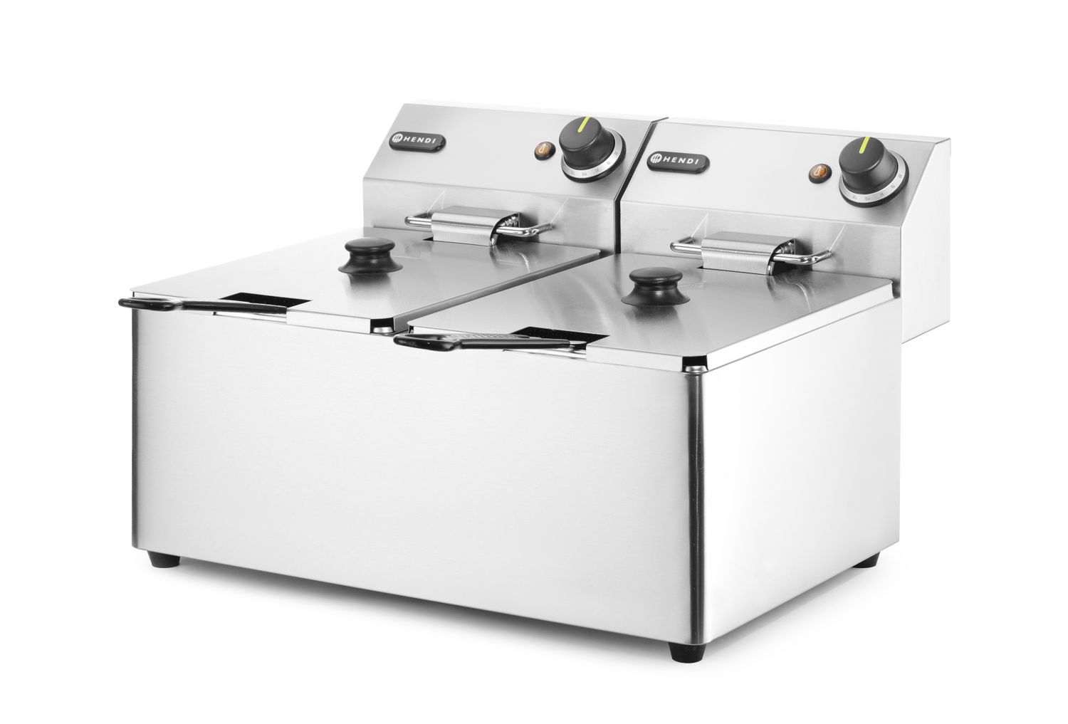 HENDI | Fritéza, objem 2x8 litrů, Kitchen Line, 230V/7000W, 542x430x(H)351mm