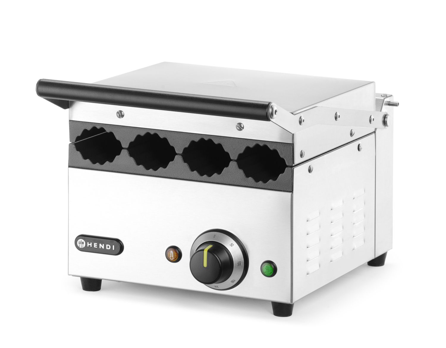Kontaktní gril na párek v rohlíku a wrapy, HENDI, 220-240V/1800W, 385x285x(H)254mm