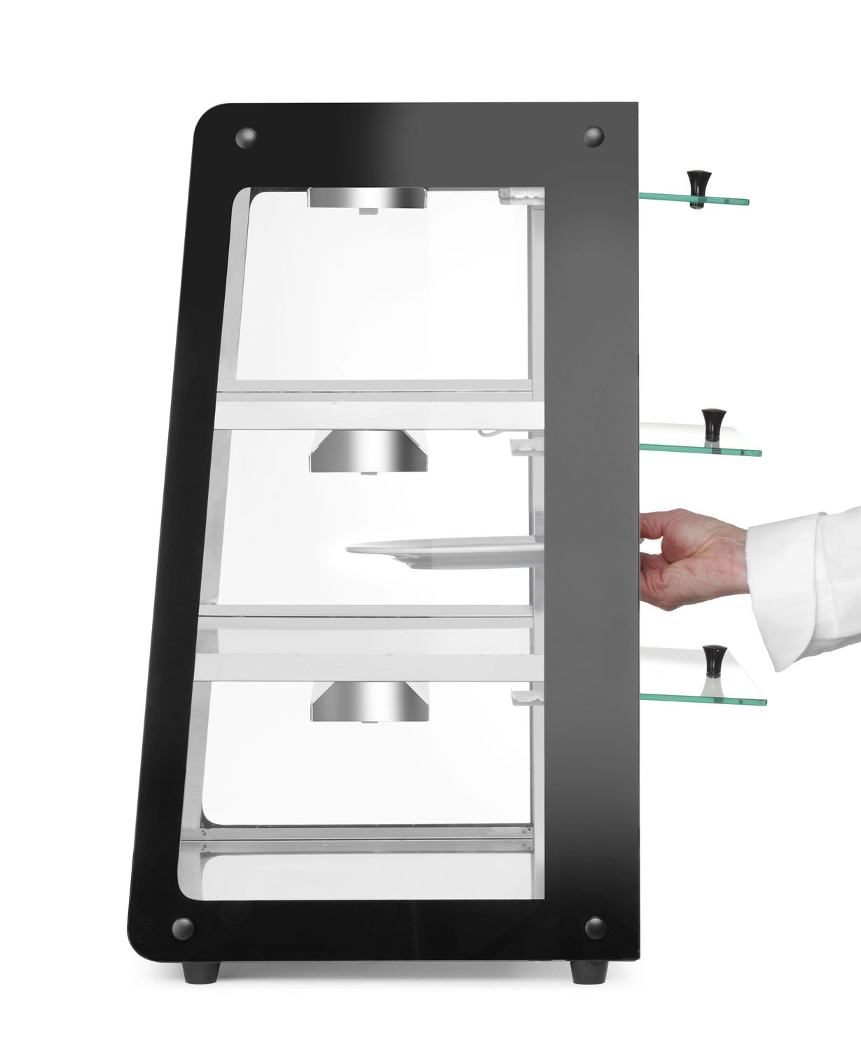 Vyhřívaná pultová expozice, HENDI, Černá, 220-240V/500W, 472x447x(H)775mm
