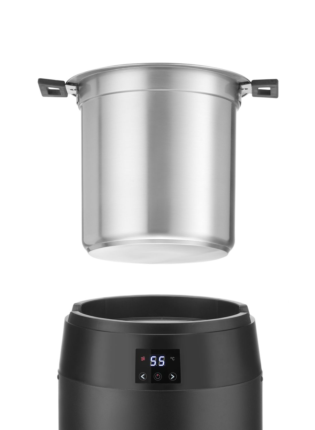 Kotlík na polévku bez vody, 10L, HENDI, 10L, Černá, 220-240V/450W, ⌀330x(H)398mm
