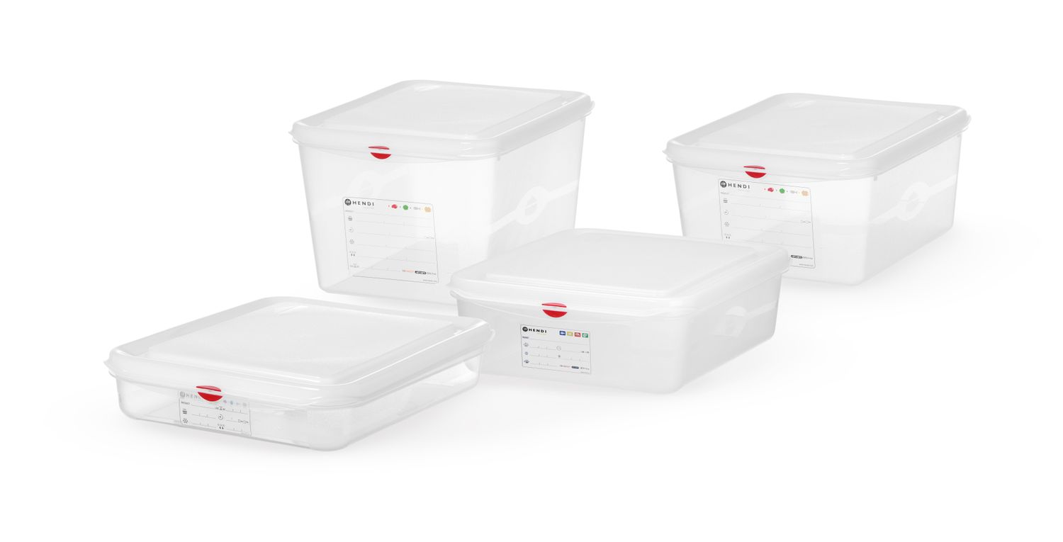 Polypropylenová nádoba GN 1/2, HENDI, GN 1/2, 6,5L, Průhledná, 325x265x(H)100mm