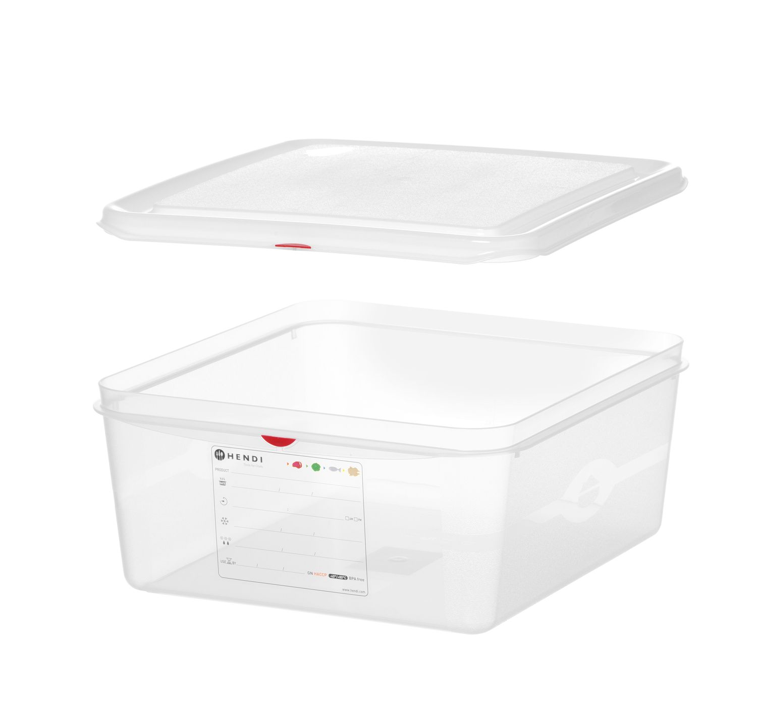 Nádoba GN 2/3 polypropylen, HENDI, GN 2/3, 13,5L, Průhledná, 354x325x(H)150mm