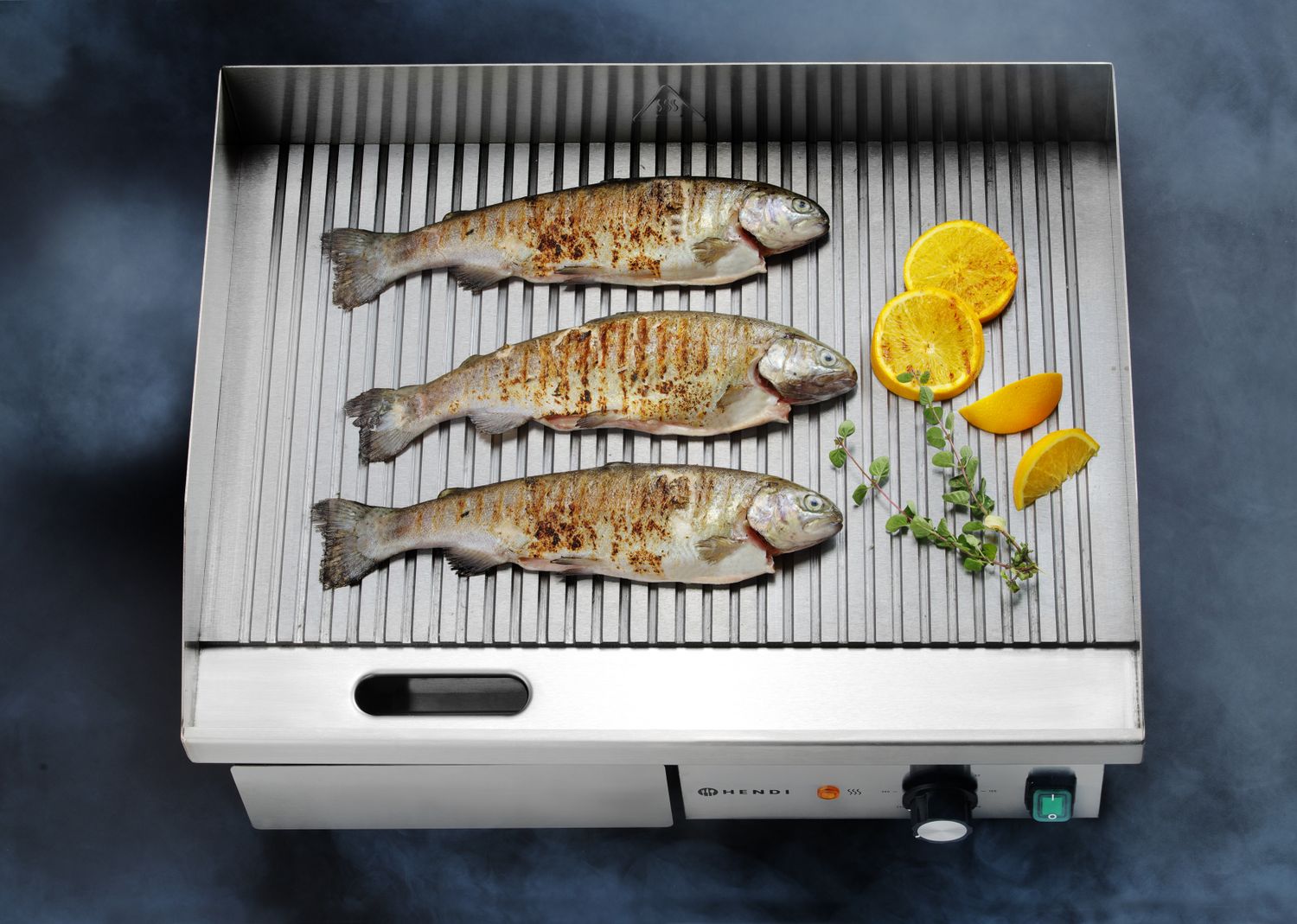 Mřížka žebrovaná, HENDI, Budget Line, 220-240V/3000W, 550x430x(H)240mm
