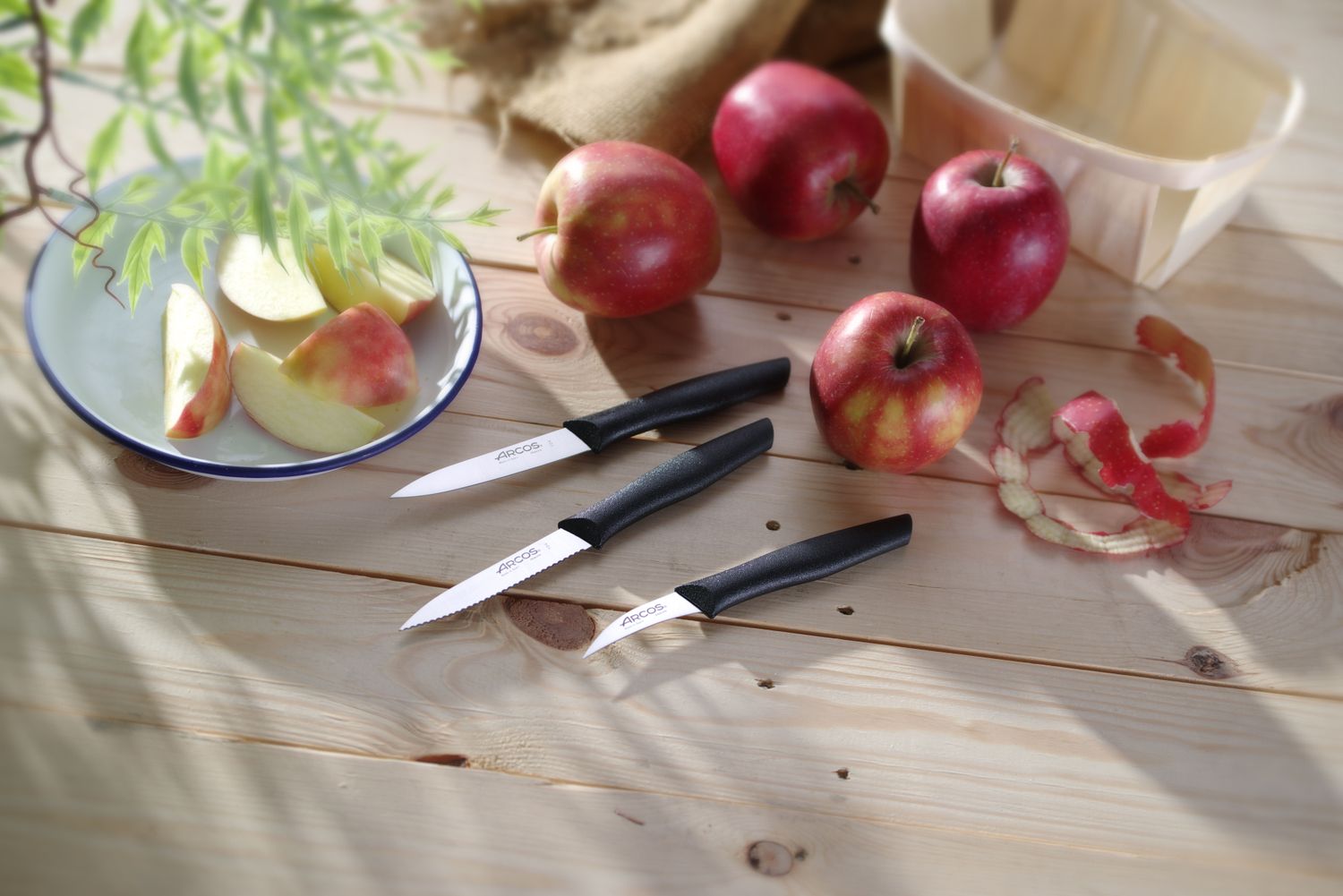 Sada nožů na krájení, řada NOVA, Arcos, NOVA, Černá, (L)mm