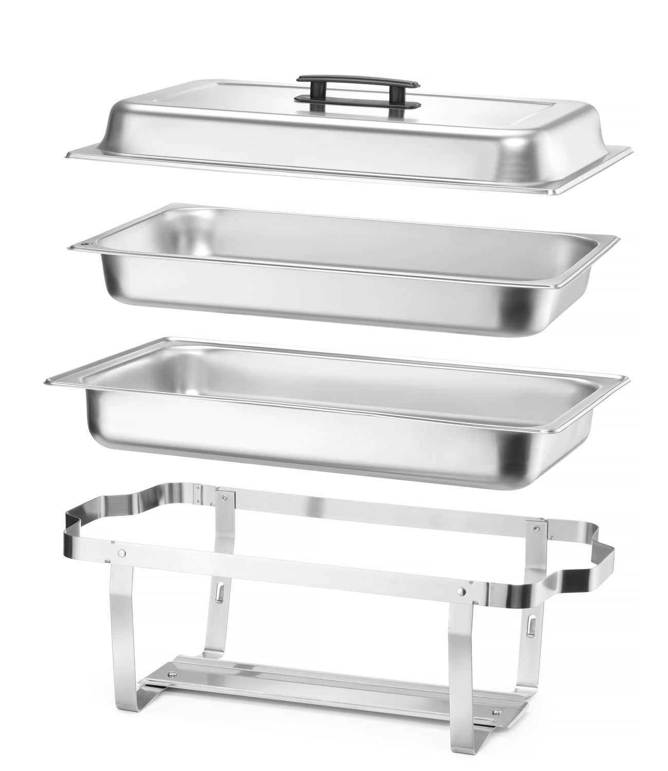 Ohřívač jídla Chafing – sada 4 kusů, HENDI, GN 1/1, 7,5L, 600x355x(H)305mm