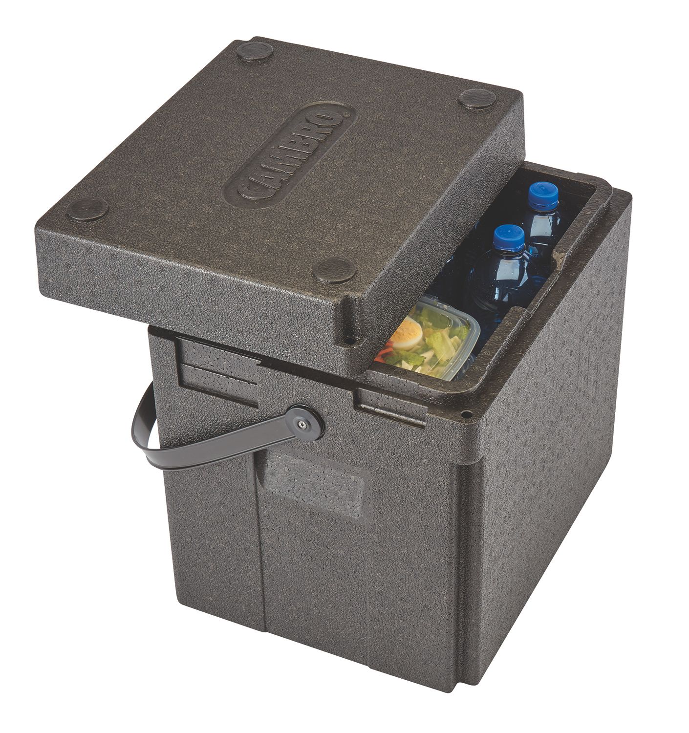 Termoizolační box na nápoje Cam GoBox, s horním plněním, s popruhem přes rameno, 35 l, Cambro, objem (počet lahví): 12 vysokých lahví vína o objemu 0,75 l nebo 12 plastových lahví minerální vody., 35L, Černá, 420x335x(H)420mm