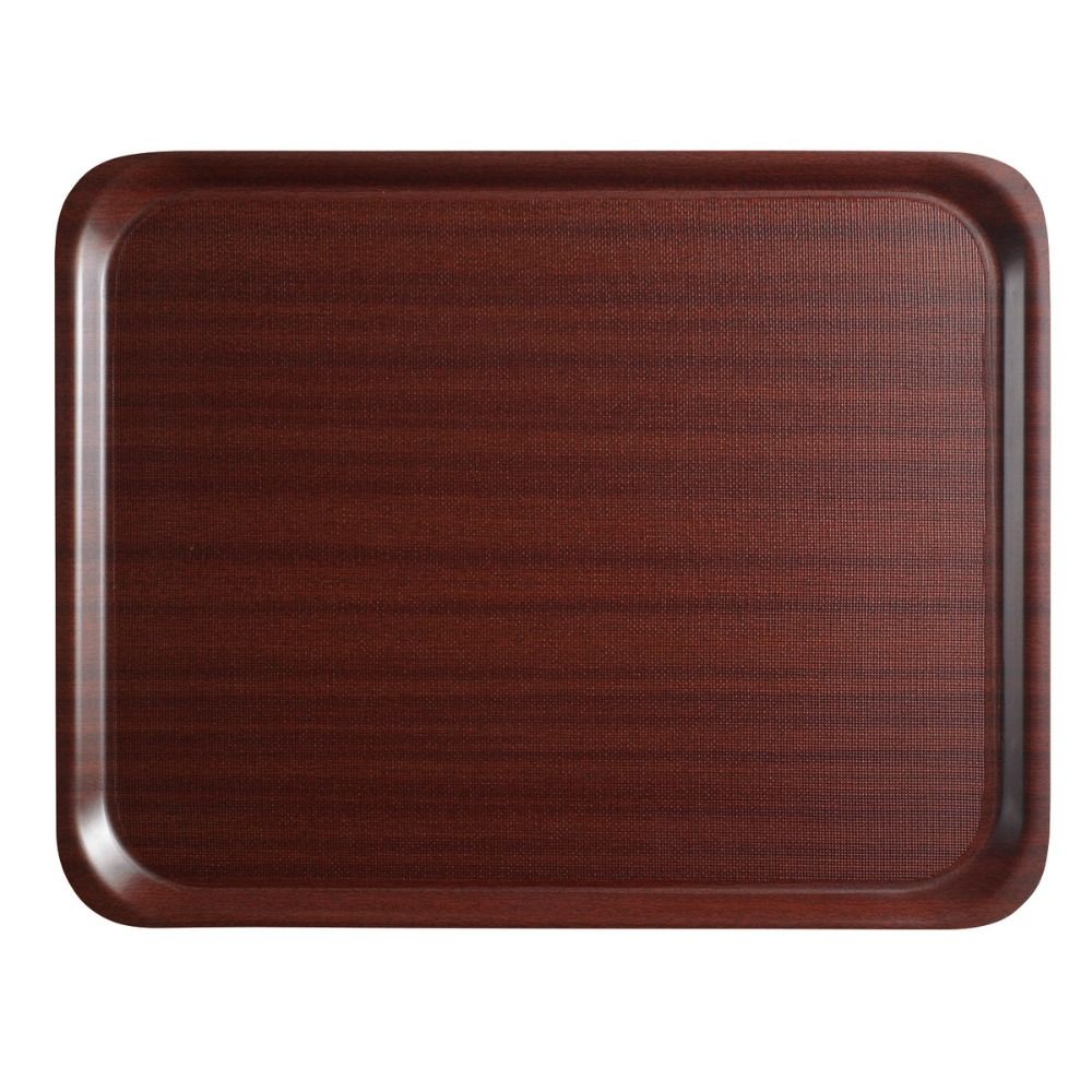 Protiskluzový servírovací tác Cambro Mykonos, mahagon, 430 × 610 mm