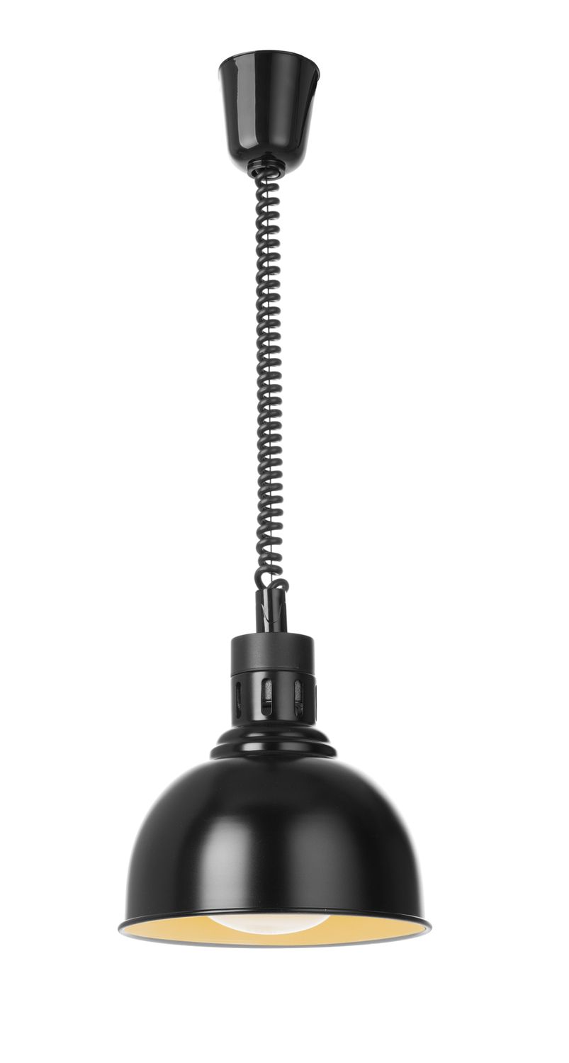Výškově nastavitelná ohřívací lampa, kupolová, HENDI, Černá, 230V/250W, ⌀250x(H)207mm