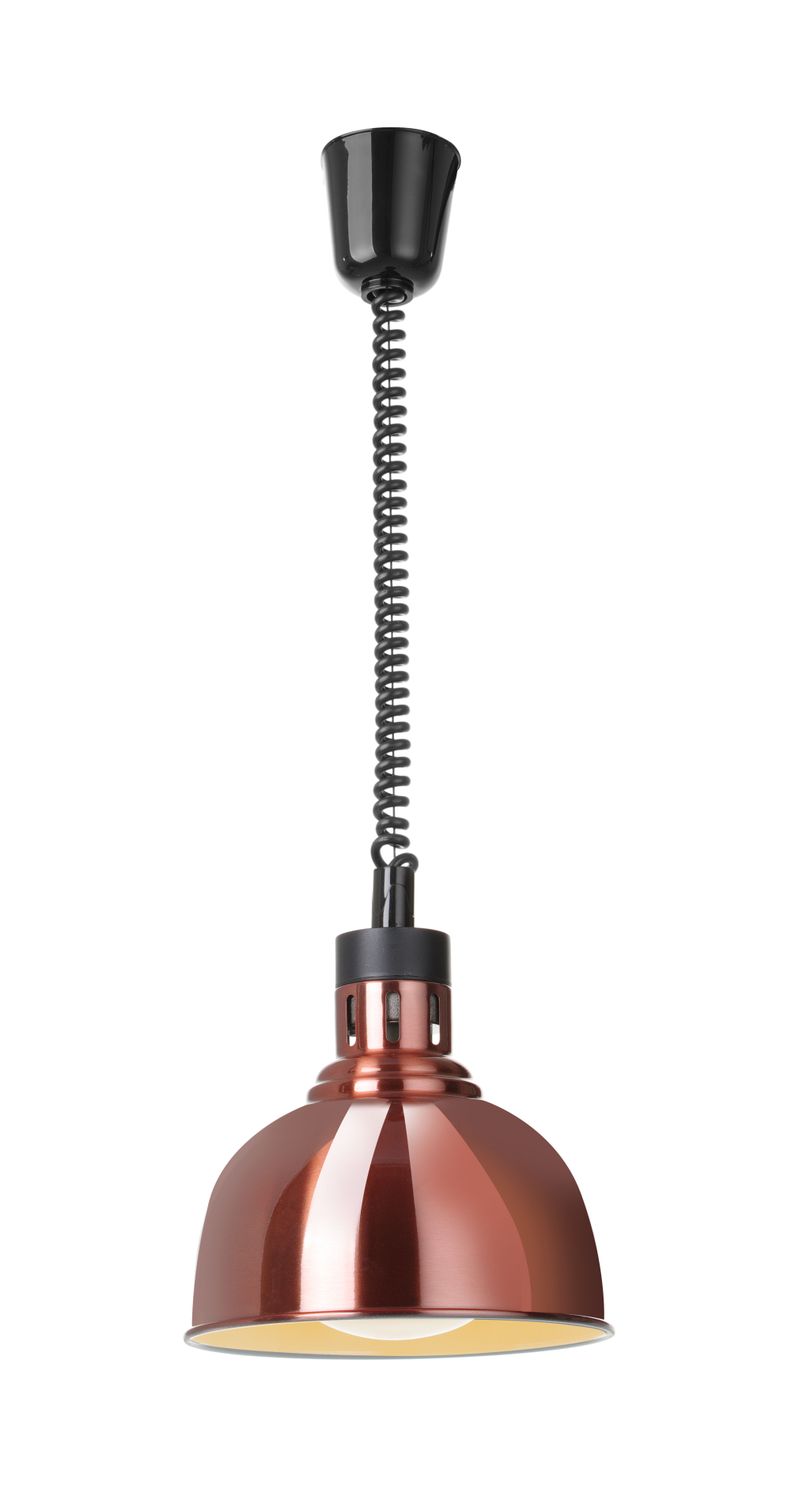 Výškově nastavitelná ohřívací lampa, kupolová, HENDI, Měděná, 230V/250W, ⌀250x(H)207mm
