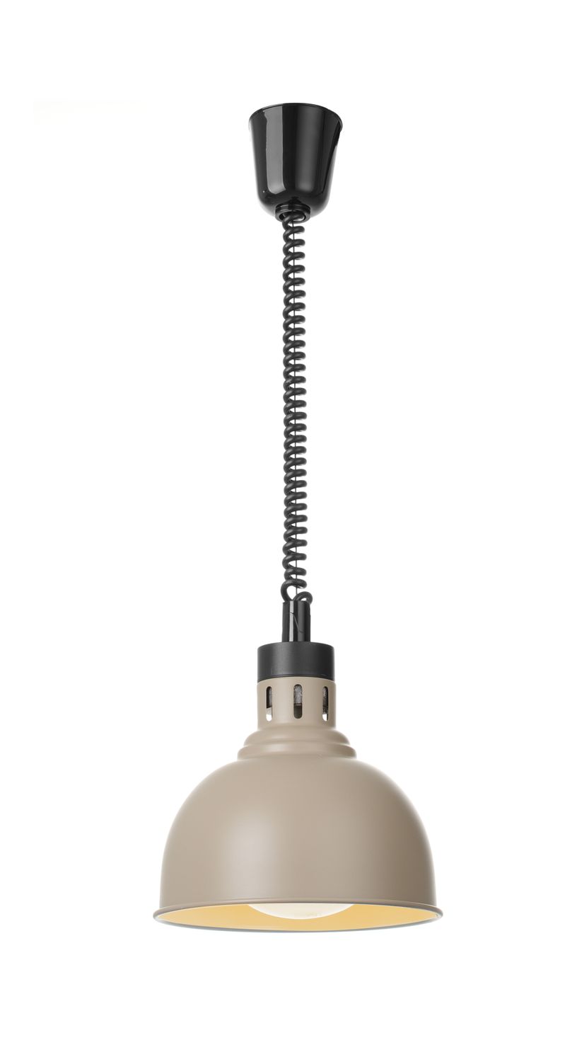 Výškově nastavitelná ohřívací lampa, kupolová, HENDI, Béžová, 230V/250W, ⌀250x(H)207mm