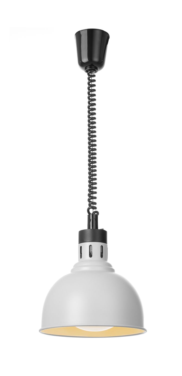 Výškově nastavitelná ohřívací lampa, kupolová, HENDI, Bílá, 230V/250W, ⌀250x(H)207mm