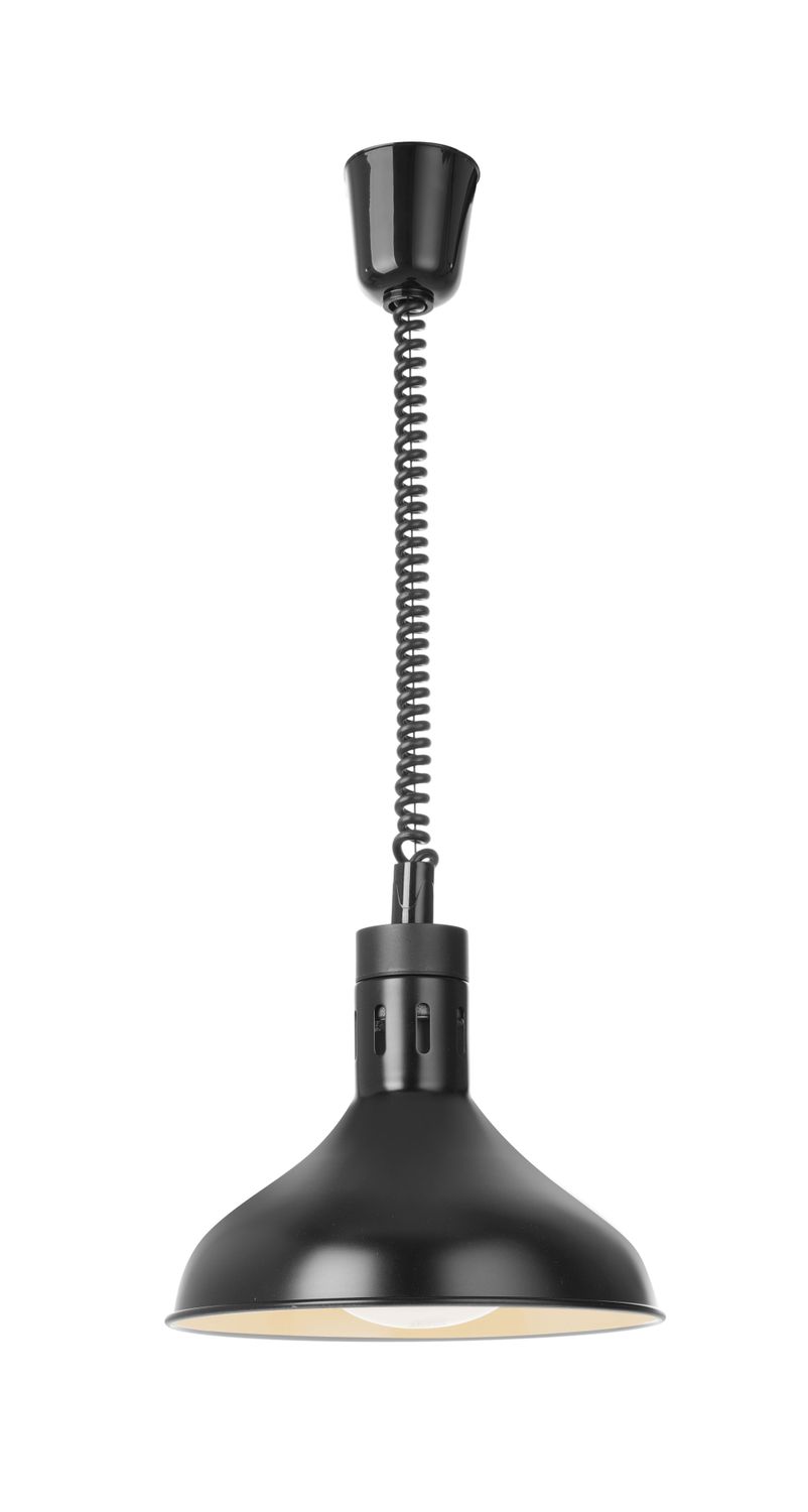 Výškově nastavitelná ohřívací lampa, zvonovitý tvar, HENDI, Černá, 230V/250W, ⌀295x(H)207mm