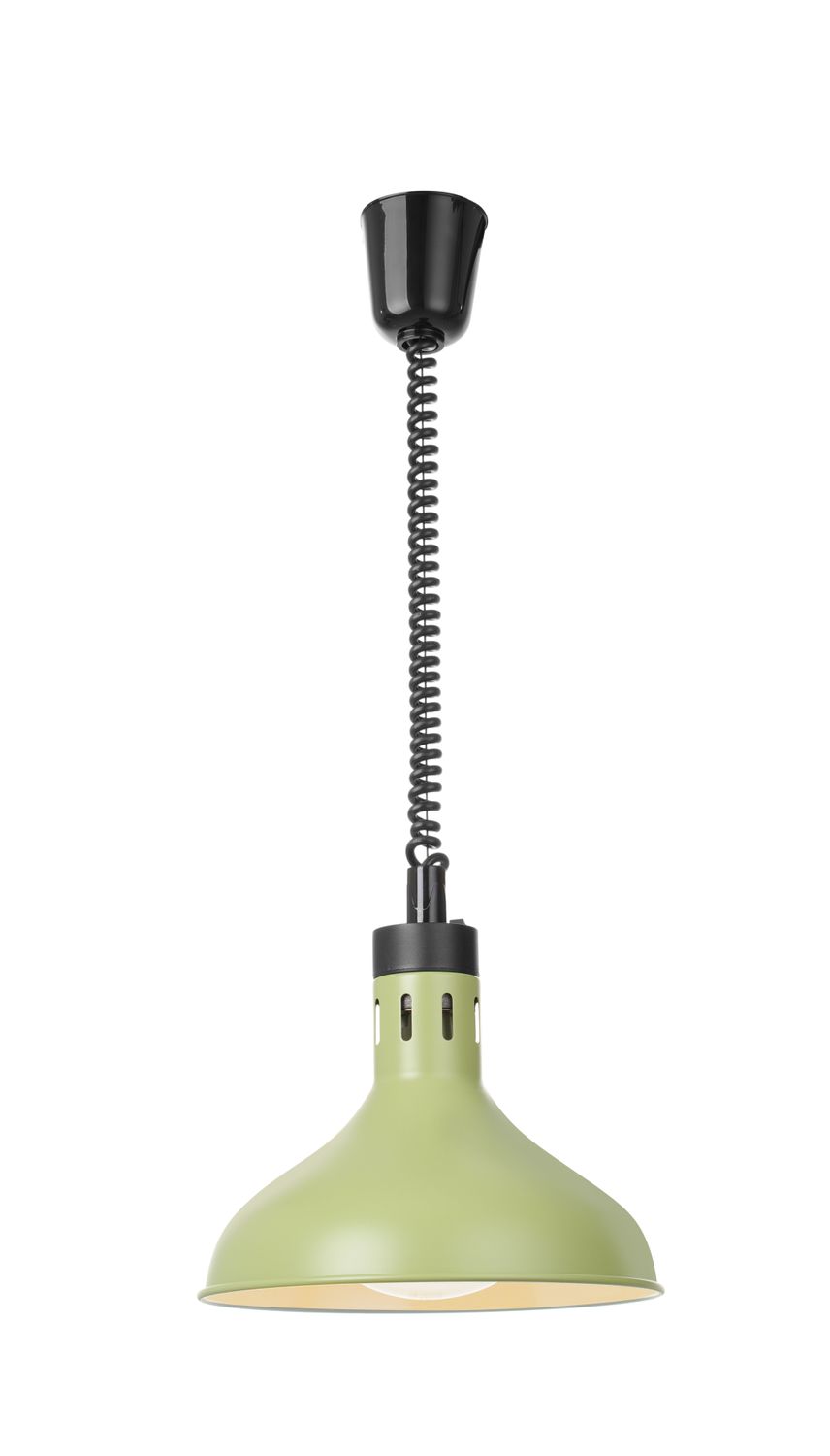Výškově nastavitelná ohřívací lampa, zvonovitý tvar, HENDI, Zelená, 230V/250W, ⌀295x(H)207mm