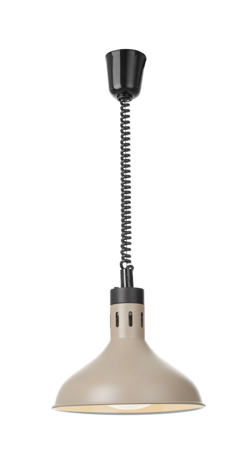 Výškově nastavitelná ohřívací lampa, zvonovitý tvar, HENDI, Béžová, 230V/250W, ⌀295x(H)207mm