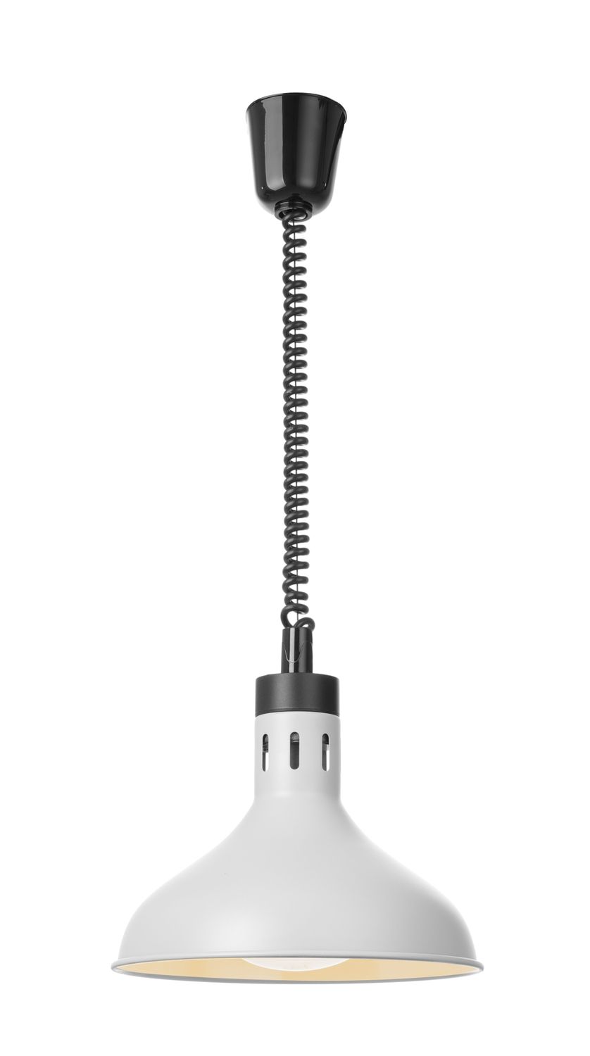 Výškově nastavitelná ohřívací lampa, zvonovitý tvar, HENDI, Bílá, 230V/250W, ⌀295x(H)207mm