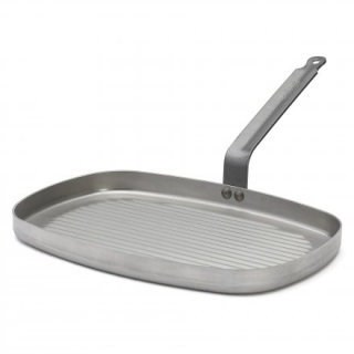 De Buyer | pánev ocelová, Carbone plus BBQ, grilovací, 38 x 26 cm