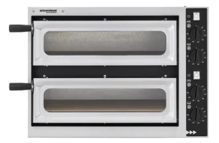 Prismafood Basic 2/40 Vetro – dvoukomorová pec na pizzu, 230 V / 2,4 kW