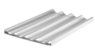 HENDI – perforovaný hliníkový plech na 4 bagety, 600 × 400 × 32 mm, 808887