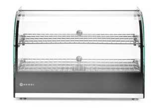 Dvojitý displej vyhřívané pracovní desky, HENDI, dvě patra, Černá, 220-240V/800W, 554x376x(H)376mm