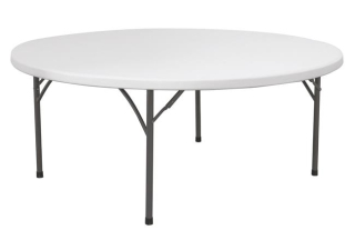 Bufetový stůl kulatý skládací, HENDI, max. náplň: 250 kg, ø1800x(H)740mm