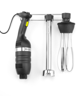 Sada: Tyčový mixér 350 s regulací rychlosti + šlehací metla + nástěnný stojan, HENDI, Kitchen Line, Černá, 230V/350W, 110x324x(H)816mm