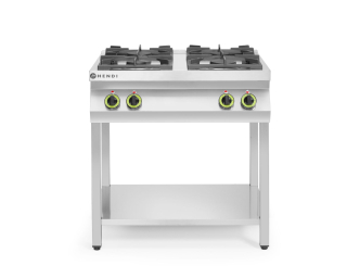 Plynový sporák 4-hořákový Kitchen Line s otevřeným podstavcem, HENDI, Kitchen Line, 19kW, 800x700x(H)900mm