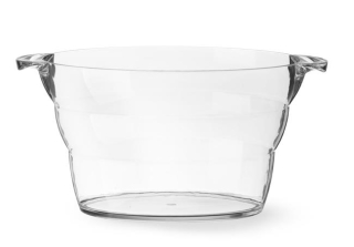 Oválná průhledná chladicí mísa BarUp na sekt, 470 × 290 mm