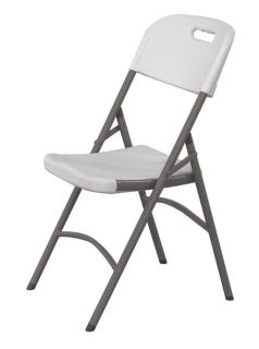 Cateringová židle, HENDI, max. nosnost 180 kg., Bílá, 540x440x(H)840mm