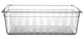 Polykarbonátová nádoba GN 2/1, HENDI, GN 2/1, 58L, Průhledná, 650x530x(H)200mm