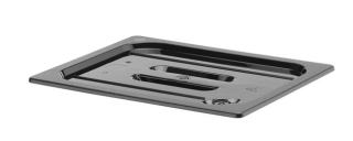 Víko z černého polykarbonátu pro nádoby GN, HENDI, GN 1/2, Černá, 325x265mm
