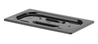 Víko z černého polykarbonátu pro nádoby GN, HENDI, GN 1/4, Černá, 265x162mm