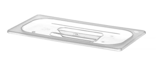 Víko pro polykarbonátové nádoby GN, HENDI, GN 1/3, Průhledná, 325x176mm