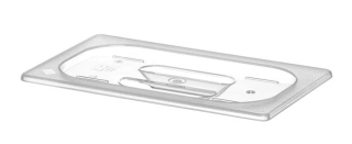 Víko pro polykarbonátové nádoby GN, HENDI, GN 1/4, Průhledná, 265x162mm