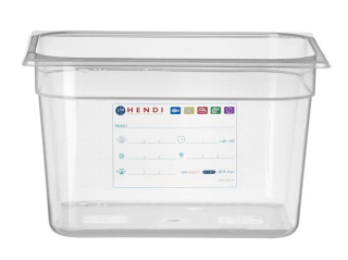 Kontejner GN 1/2 HACCP, HENDI, GN 1/2, 12,5L, Průhledná, 325x265x(H)200mm