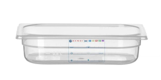 Kontejner GN 1/4 HACCP, HENDI, GN 1/4, 1,8L, Průhledná, 265x162x(H)65mm