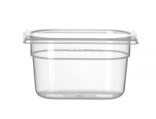 Kontejner GN 1/9 z polypropylenu, HENDI, Profi Line, 1,0, GN 1/9, 1L, Průhledná, 176x108x(H)100mm
