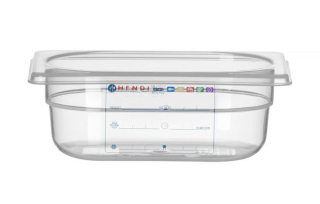 Kontejner GN 1/9 HACCP, HENDI, GN 1/9, 0,6L, Průhledná, 176x108x(H)65mm