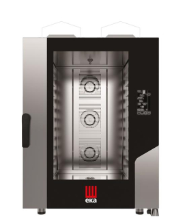 Paro-konvekční pec Millennial Black Mask Bakery, 10x600x400 mm - elektronicky ovládaná, plynová, Tecnoeka, 230V/700W, 18kW, 850x1035x(H)1231mm