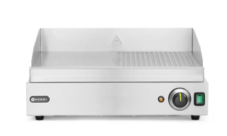 Mřížka s polovičním žebrováním, HENDI, Profi Line, 1/2 plochý, 1/2 žebrovaný, 230V/2400W, 550x435x(H)245mm