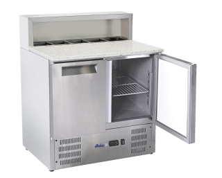 Chladicí stoly s nástavbou a žulovou deskou, Arktic, 247L, 230V/145W, 900x700x(H)1070mm