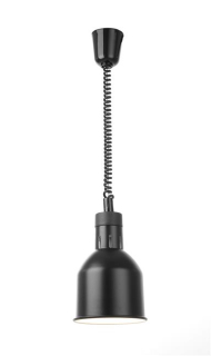 Výškově nastavitelná ohřívací lampa válcová, HENDI, Černá, 230V/250W, ø175x(H)250mm