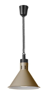 Výškově nastavitelná ohřívací lampa kónická, HENDI, Béžová, 230V/250W, ⌀275x(H)250mm