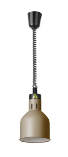 Výškově nastavitelná ohřívací lampa válcová, HENDI, Béžová, 230V/250W, ⌀175x(H)250mm