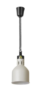 Výškově nastavitelná ohřívací lampa válcová, HENDI, Bílá, 230V/250W