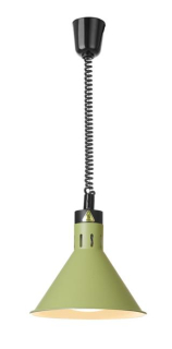 Výškově nastavitelná ohřívací lampa kónická, HENDI, Zelená, 230V/250W, ⌀275x(H)250mm
