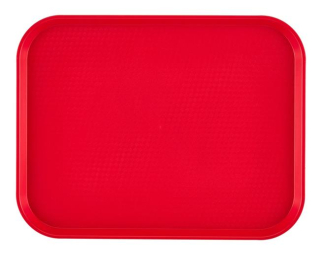 Polypropylenový tác fast food, střední, Cambro, červený, Červená, 300x410x(H)19mm