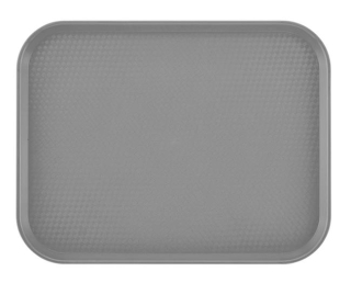 Polypropylenový tác fast food, velký, Cambro, šedý, Světle šedá, 355x457x(H)21mm