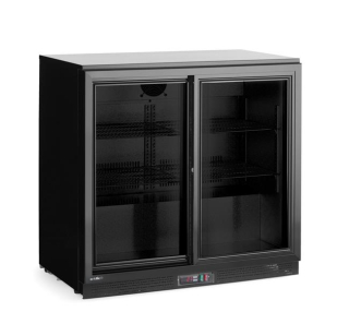 Barová chladnička s dvojitými posuvnými dveřmi, Arktic, 158L, Černá, 220-240V/160W, 900x520x(H)870mm