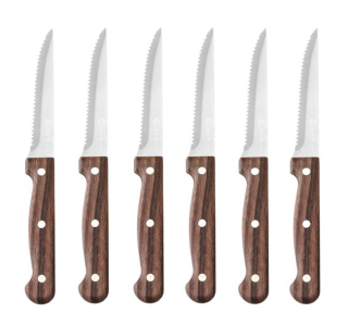 Steakový nůž – 6 ks, HENDI, Profi Line, Hnědá, 6 ks, (L)210mm