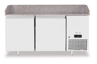 Chladicí stůl na pizzu s žulovou pracovní deskou, 2-dveřový, Arktic, 250L, žula, 230V/250W, 1510x800x(H)875mm